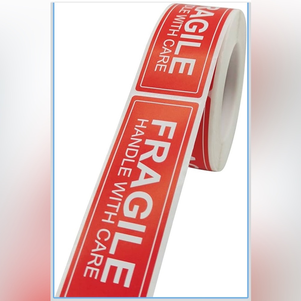 Fragile Handle with Care Warning Stickers - Shipping & Packing Labels/Stickers